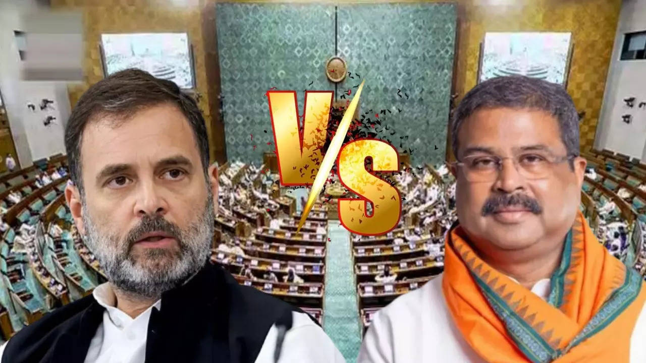 Rahul Gandhi vs Dharmendra Pradhan in Parliament