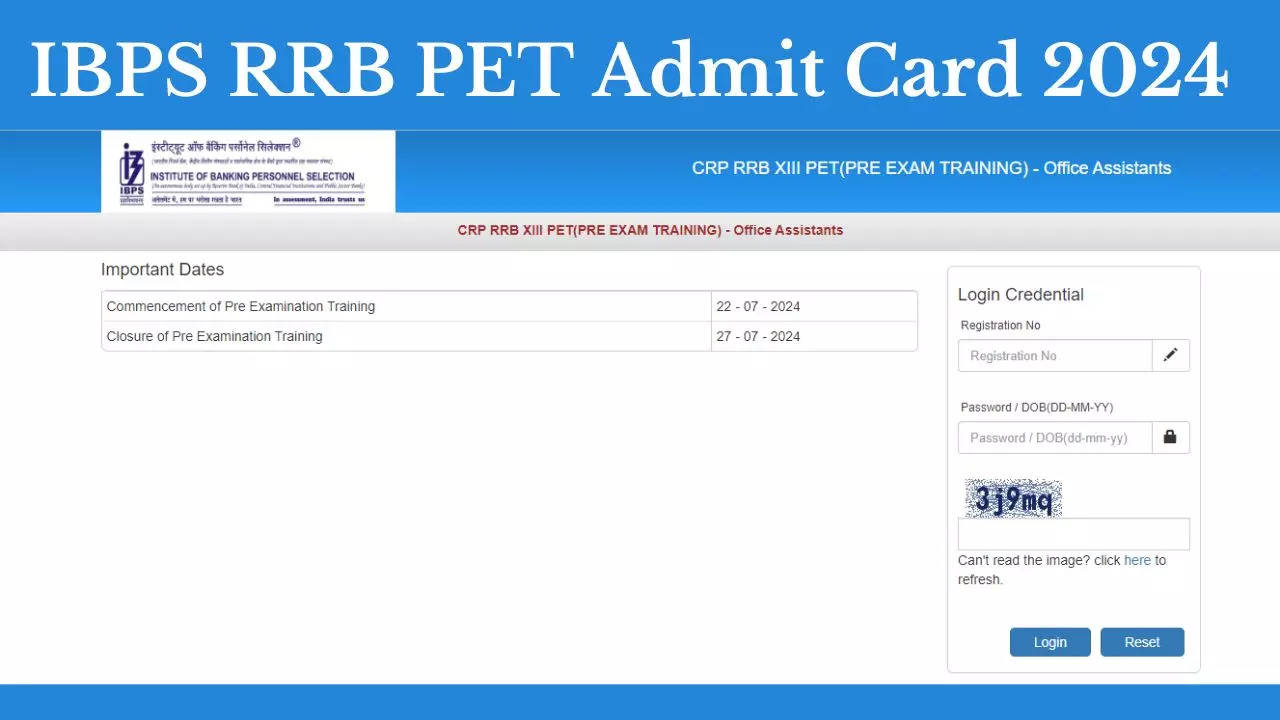 IBPS RRB PET Admit Card 2024