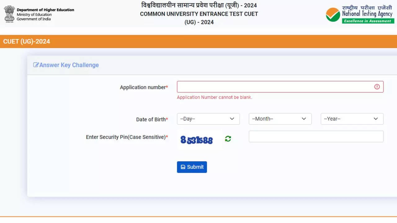 CUET UG 2024 Re Exam Answer Key