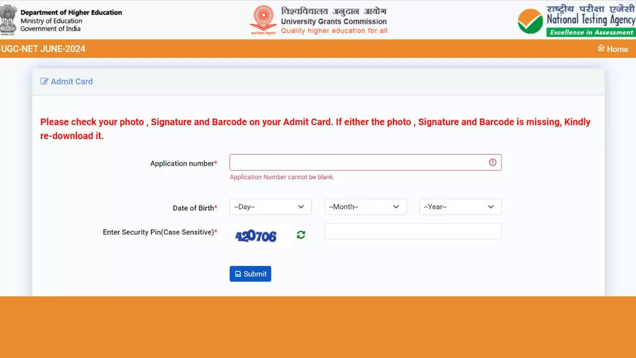 UGC NET Admit Card