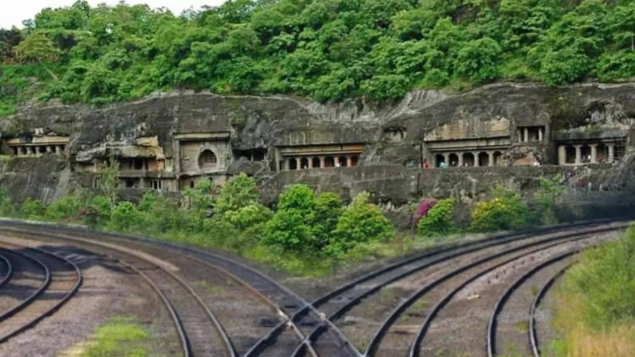 Ajanta Caves-train