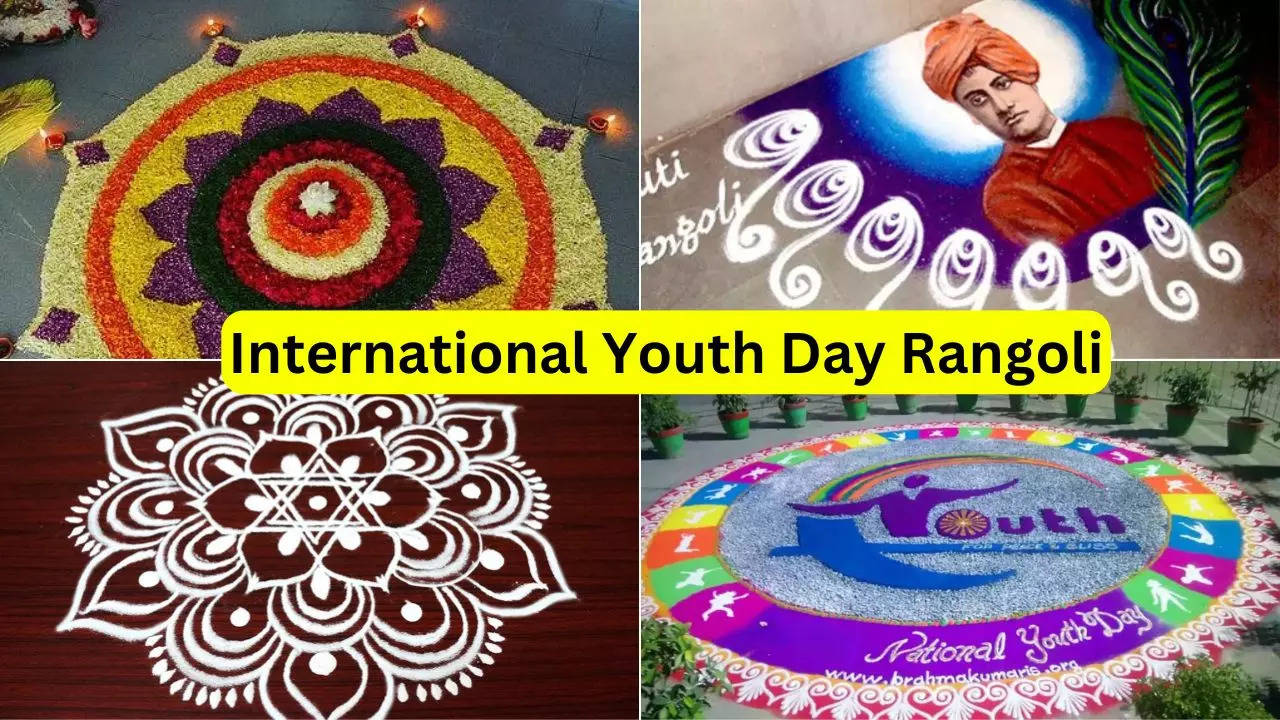 Easy Rangoli Designs For International Youth Day 2024