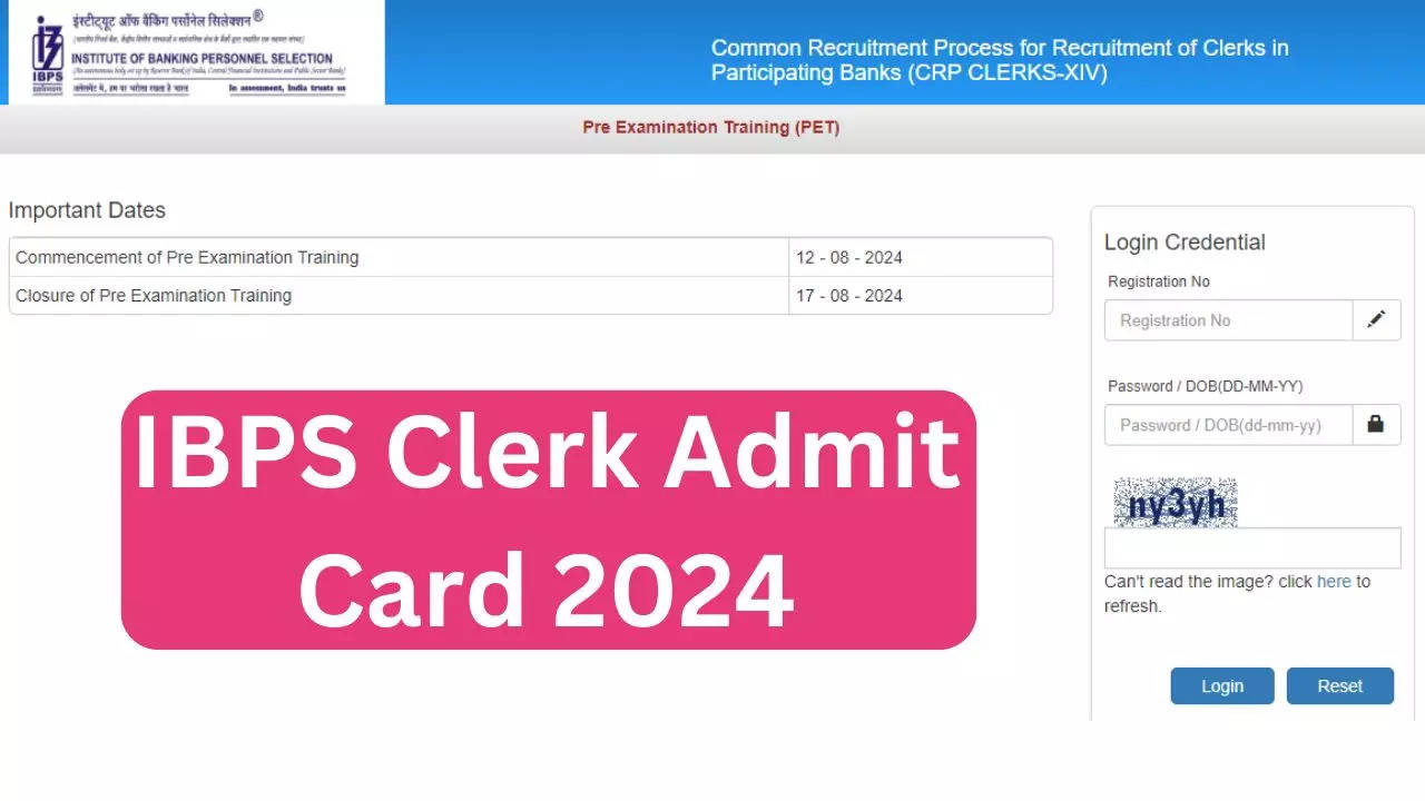 IBPS Clerk Admit Card 2024