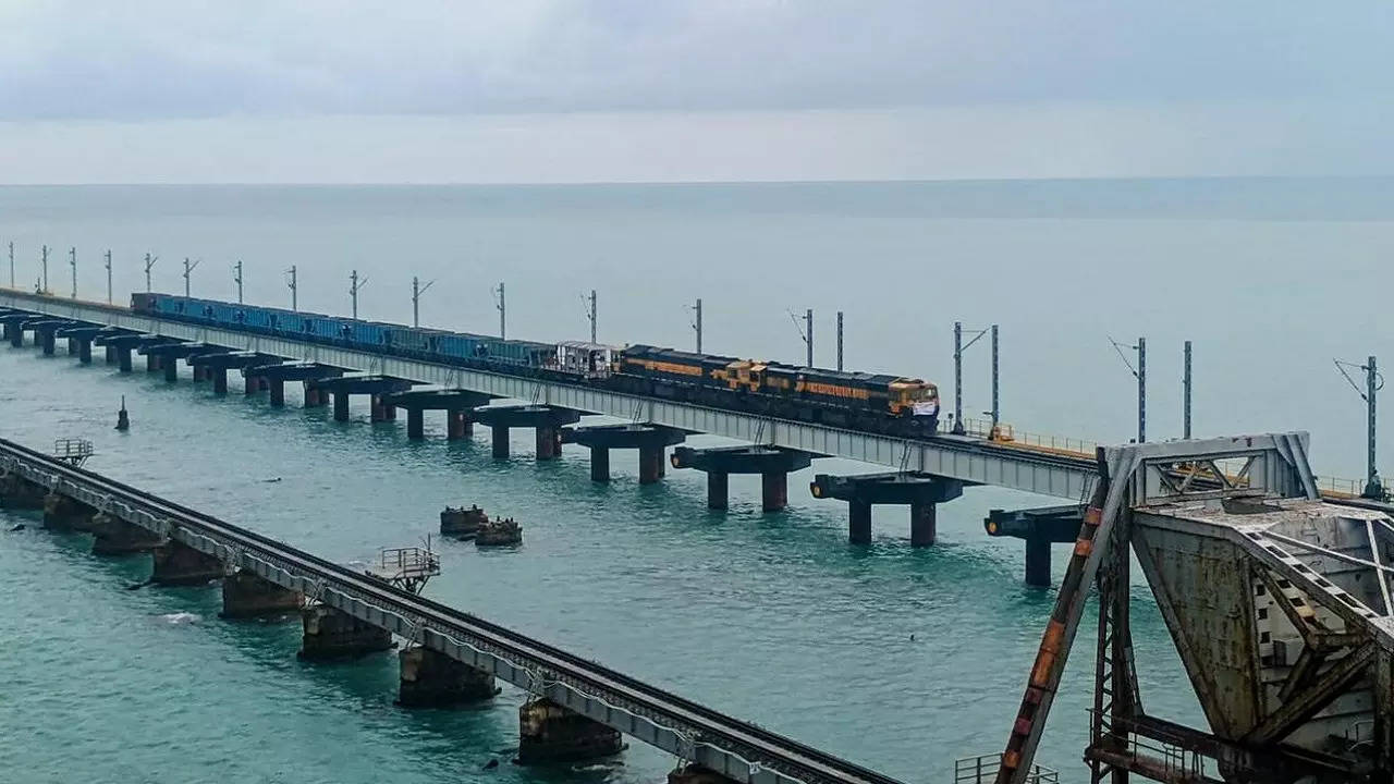 pamban bridge.