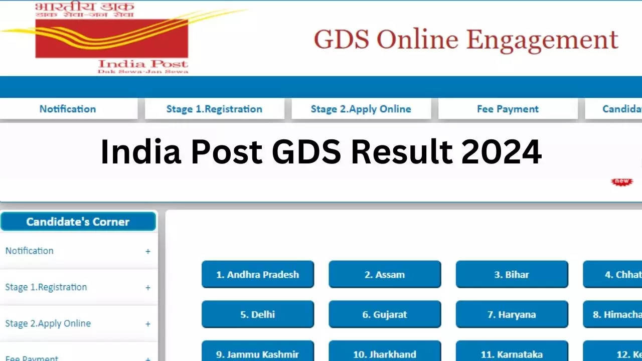 India Post GDS Result 2024, India Post GDS 1 Merit List