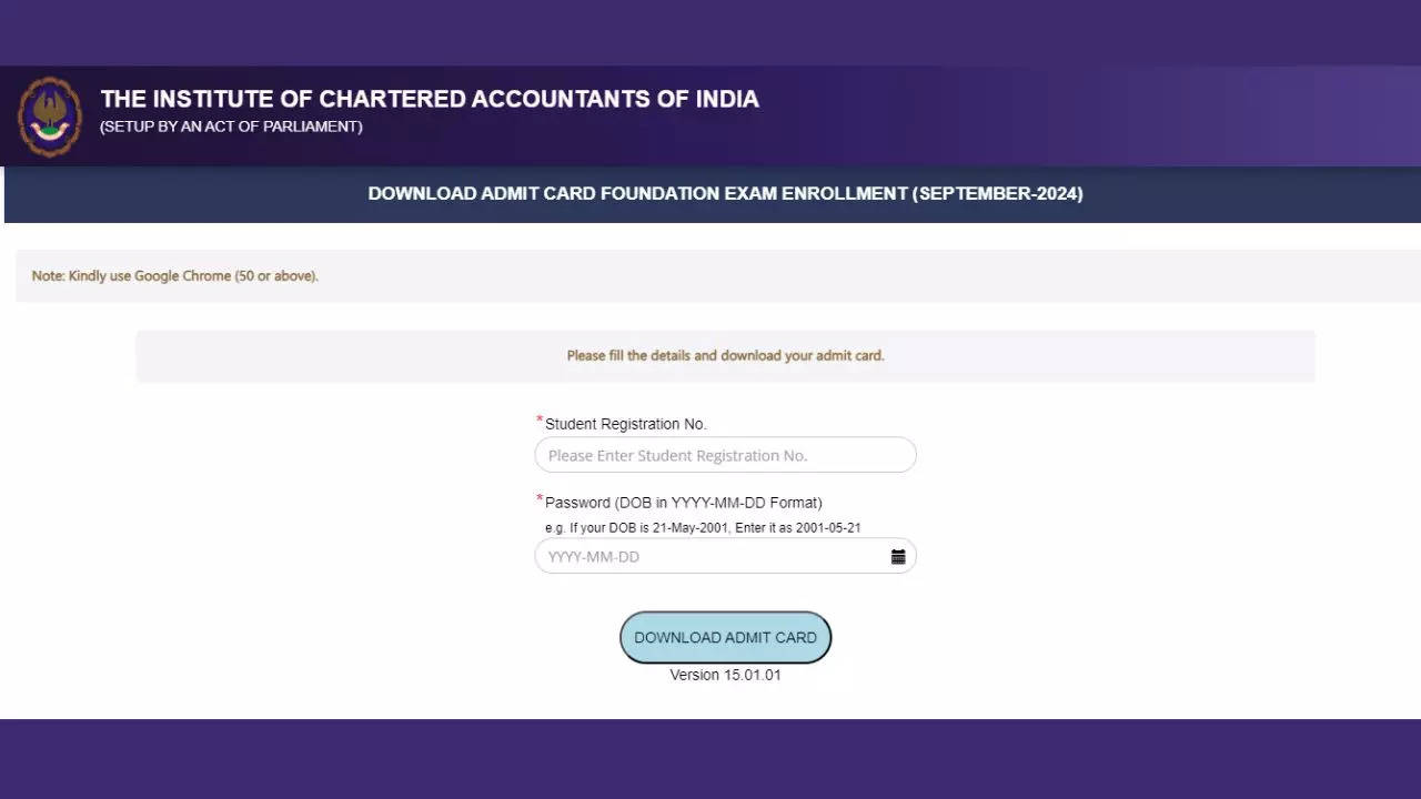 ICAI CA Admit Card 2024