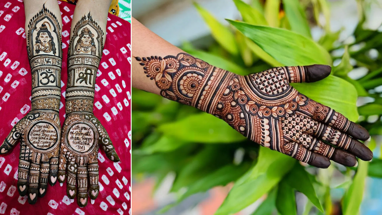 hartalika teej 2024 date latest mehndi design photo mandala to arabic full hand front new simple easy mehndi henna design images