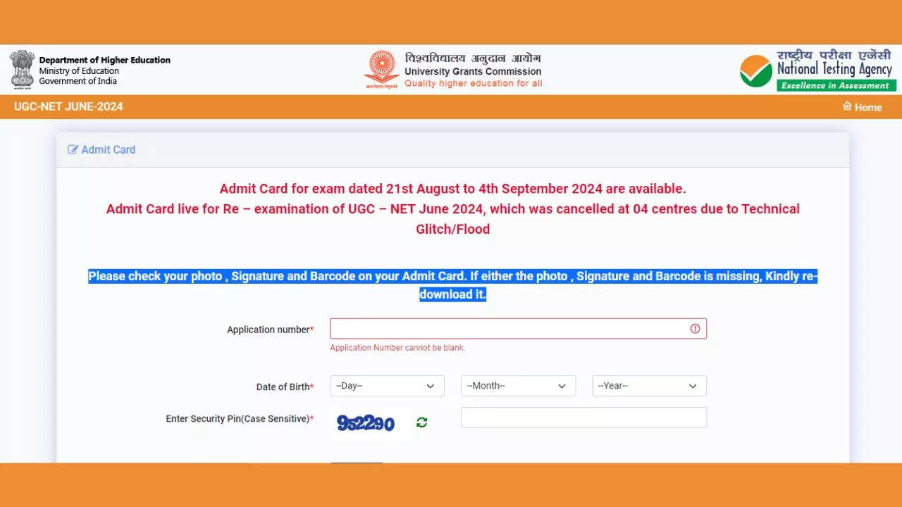 UGC NET Re Exam Admit Card 2024