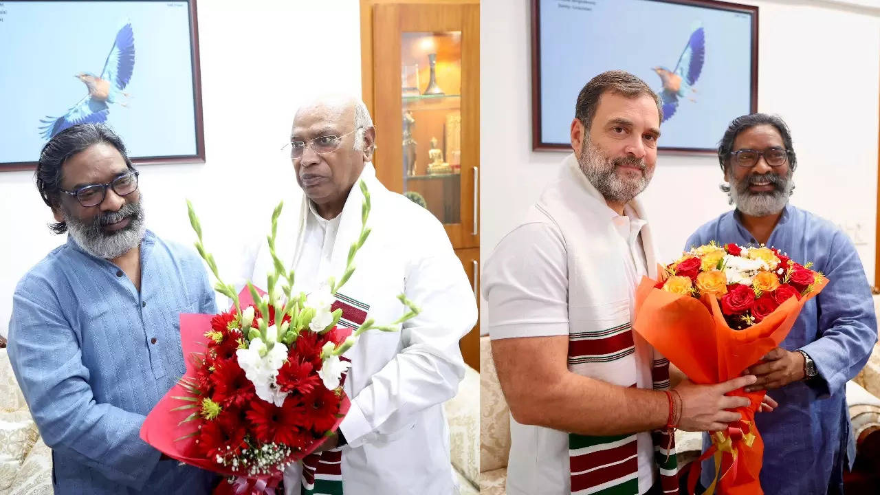 Hemant Soren met Rahul Gandhi and Mallikarjun Kharge