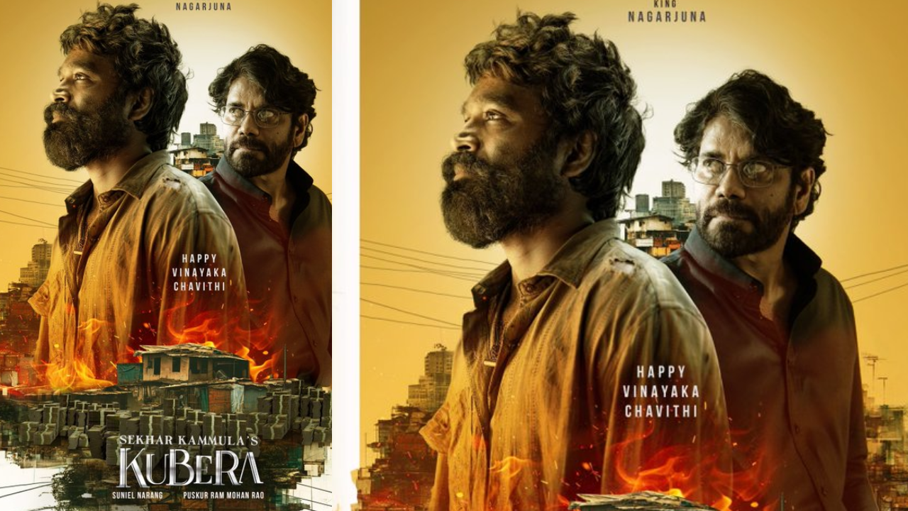 kubera poster out kubera poster released on the auspicious day of ganesh chaturthi dhanush-nagarjuna's new avatar shown