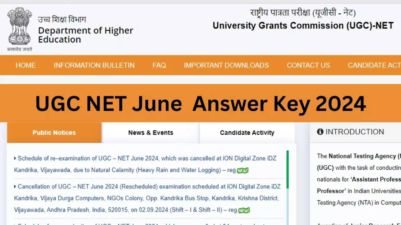 ugc net answer key 2024 release soon on ugcnet.nta.ac.in download ugc net june answer key 2024 pdf