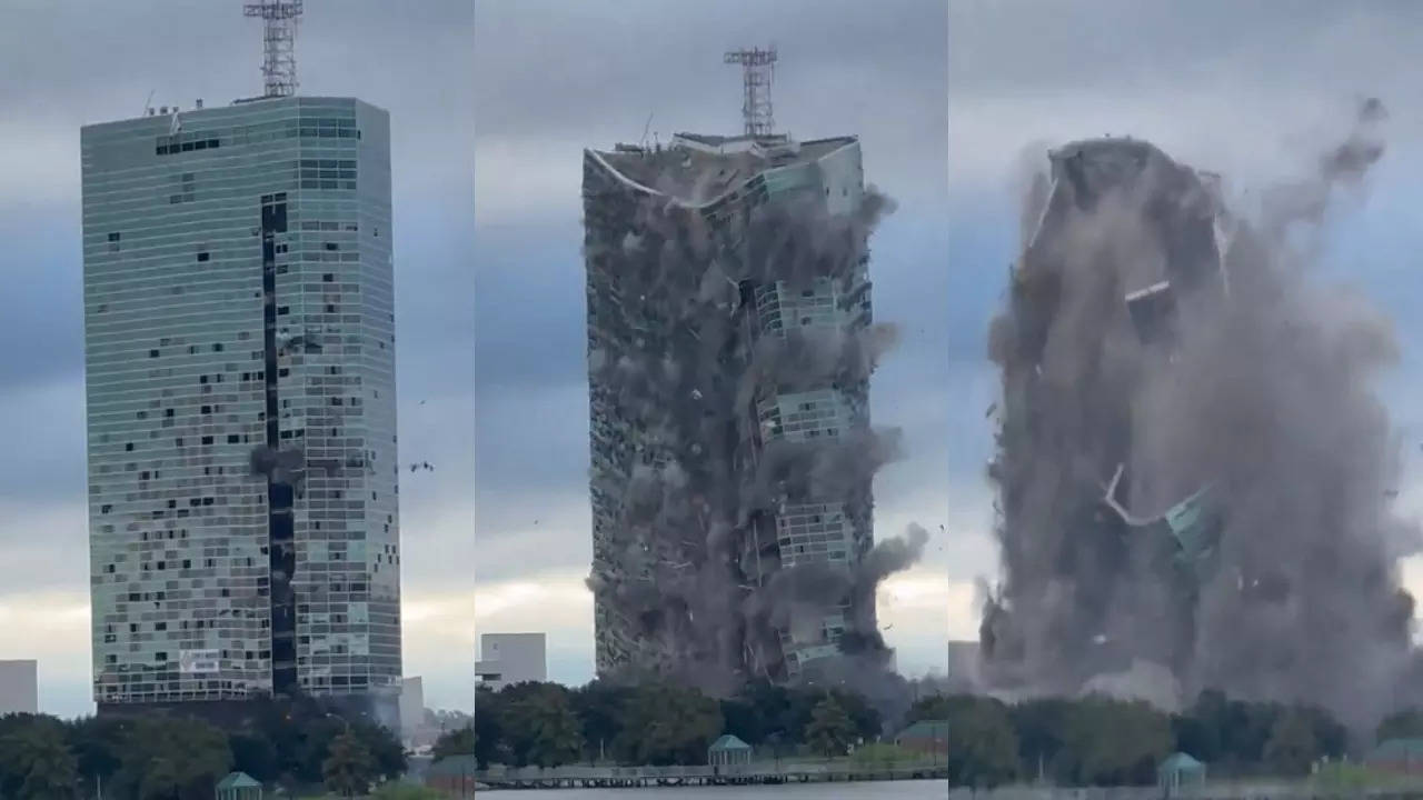 usa 22 storey hertz tower building turned into a pile of rubble know why hertz tower was blown up with a bomb viral video