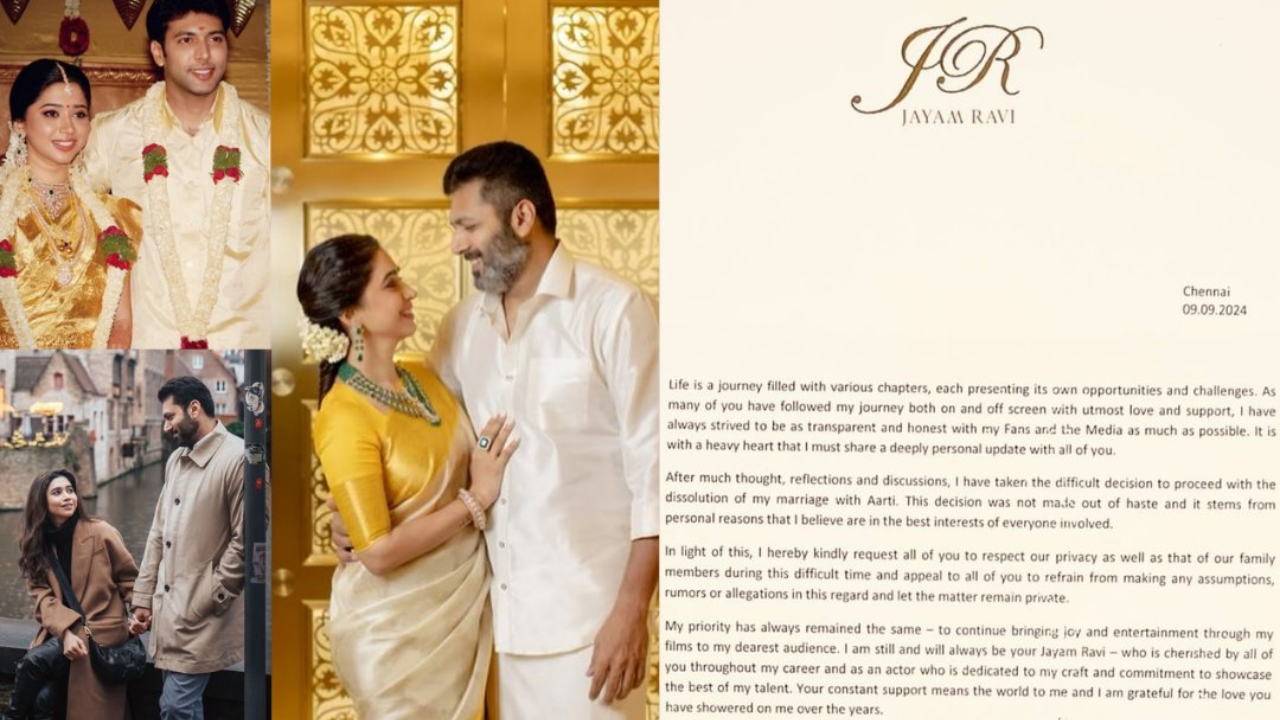 ponniyin selvan actor jayam ravi announces divorce ended 15 years of marriage