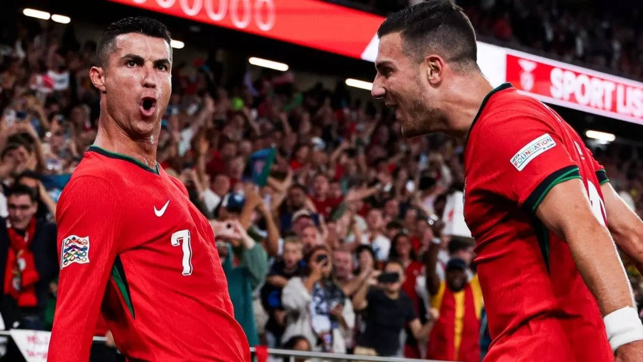 cristiano ronaldo scores record 132 international goal to help portugal win