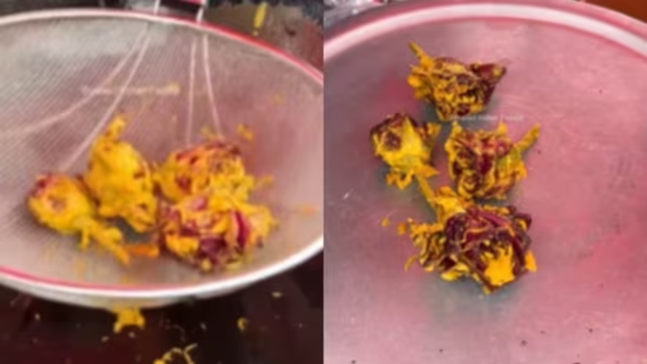 viral video rose pakoda recipe street vendor weird food combination video goes viral