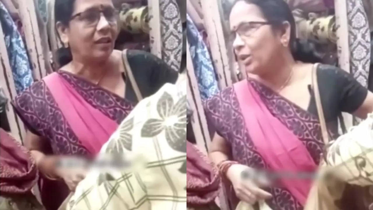 viral video of thief aunty that blow your mind