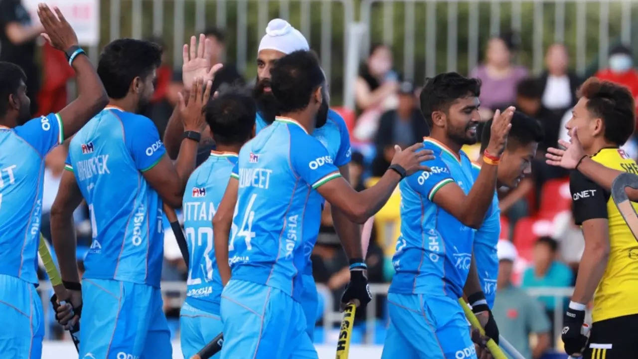 asian champions trophy indian mens hockey team beat malaysia by eight one enters in to semifinal