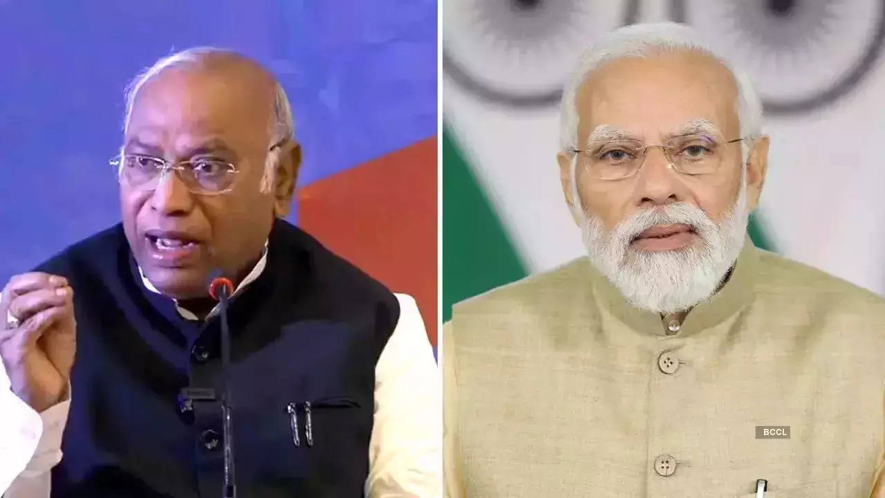 Mallikarjun Kharge and PM Narendra Modi