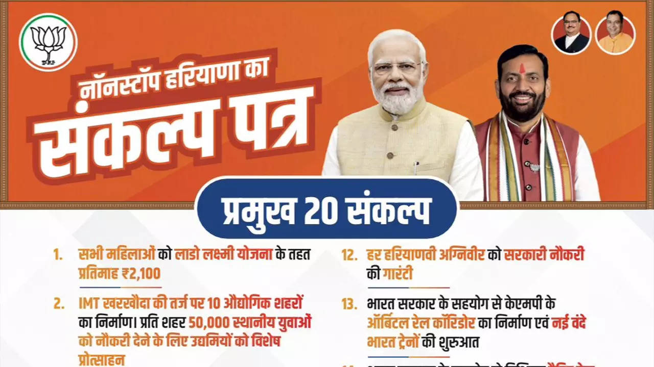 BJP Sankalp Patra for Haryana