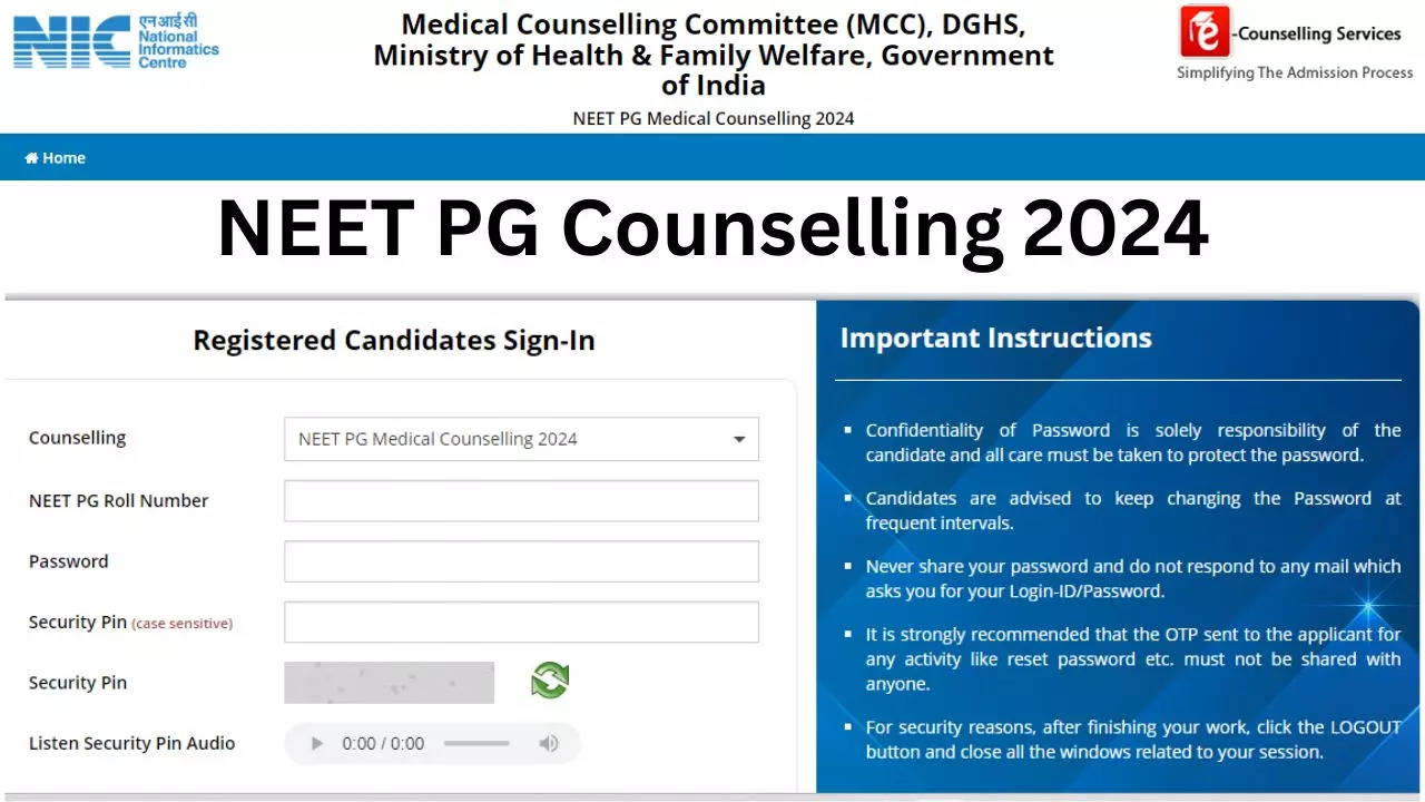 NEET PG Counselling 2024