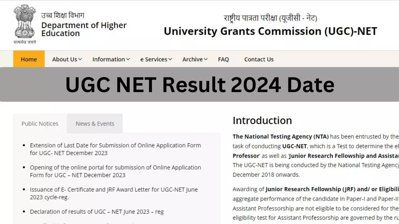 UGC NET Result 2024 Date, NTA UGC Net June Result 2024