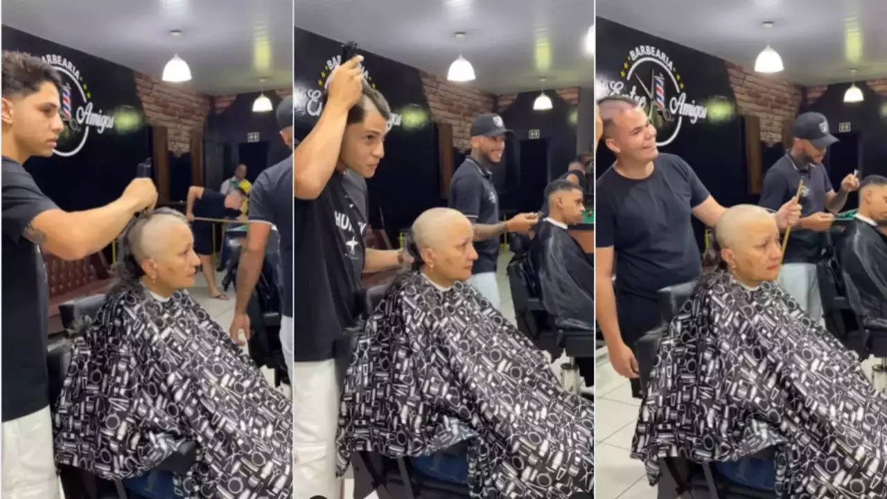 Cancer Patient Woman Hair Cutting