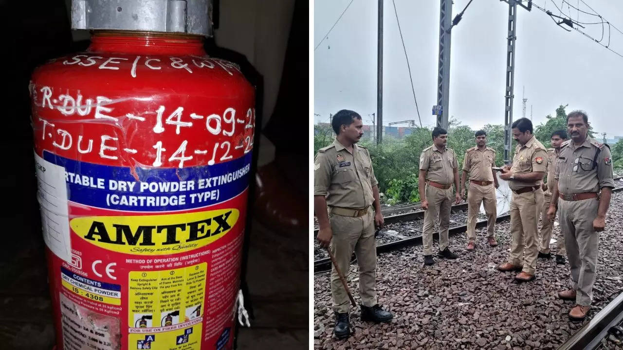 cylinder on railway track