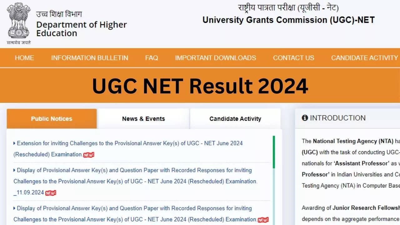 UGC NET Result 2024, UGC NET July Result 2024