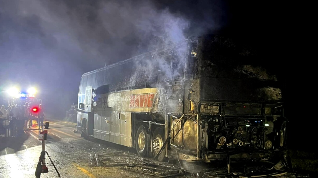 Bus fire