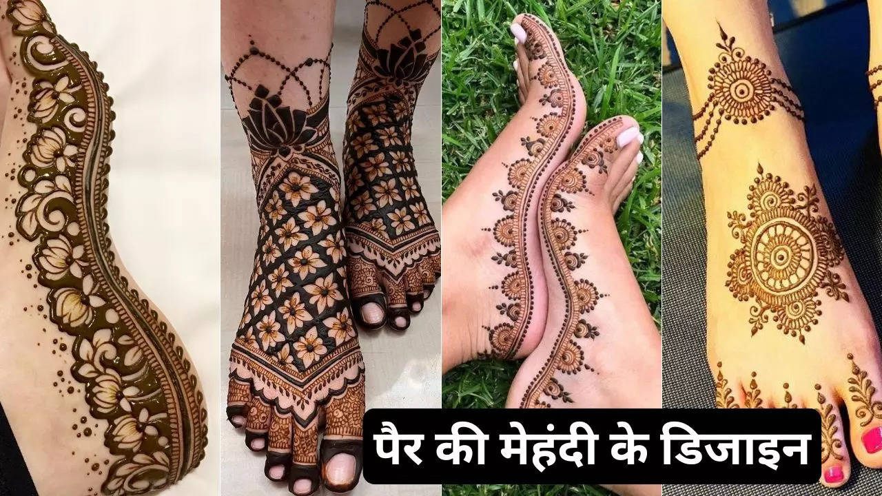 latest leg mehndi designs for karwachauth photo