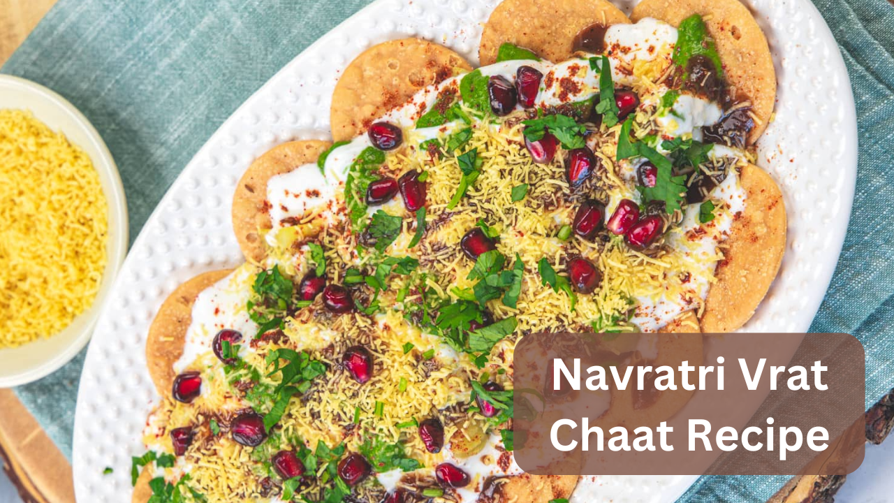 Navratri vrat recipe, chaat recipe for navratri, kuttu ki papdi chaat