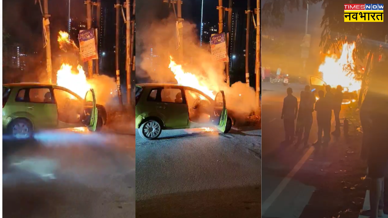 Fire in Car at Supertech Eco Village 2