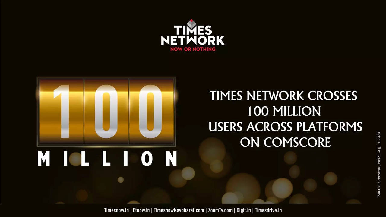 Times Network Crosses 100 million users