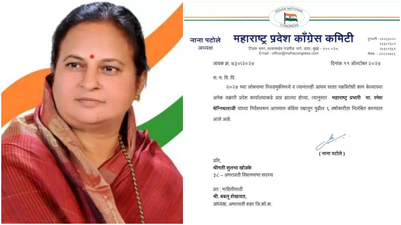 Maharashtra Congress expelled Amravati MLA Sulabha Khodke