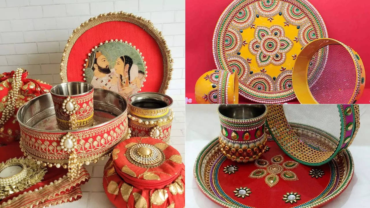 Karwa Chauth 2024 Thali Set Designs photo