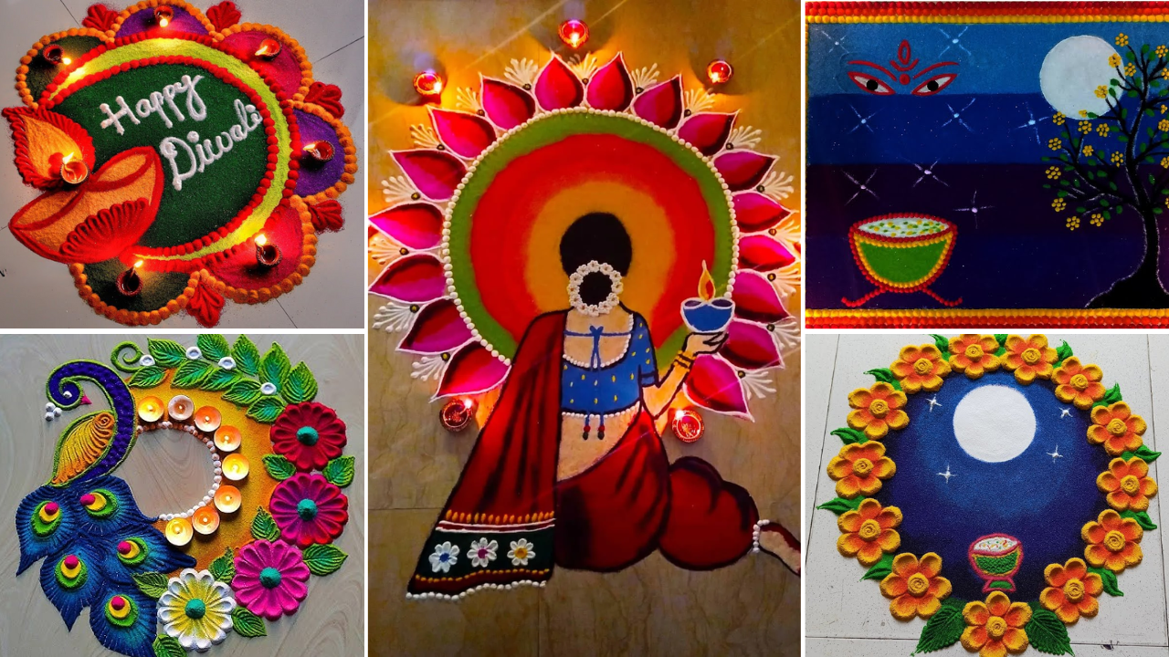 Rangoli Design for Diwali, Latest Rangoli design photo, Deepawali, sharad purnima ki rangoli