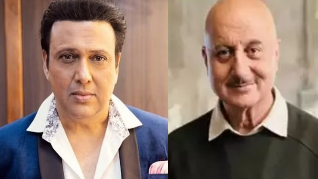 Govinda and Anupam Kher