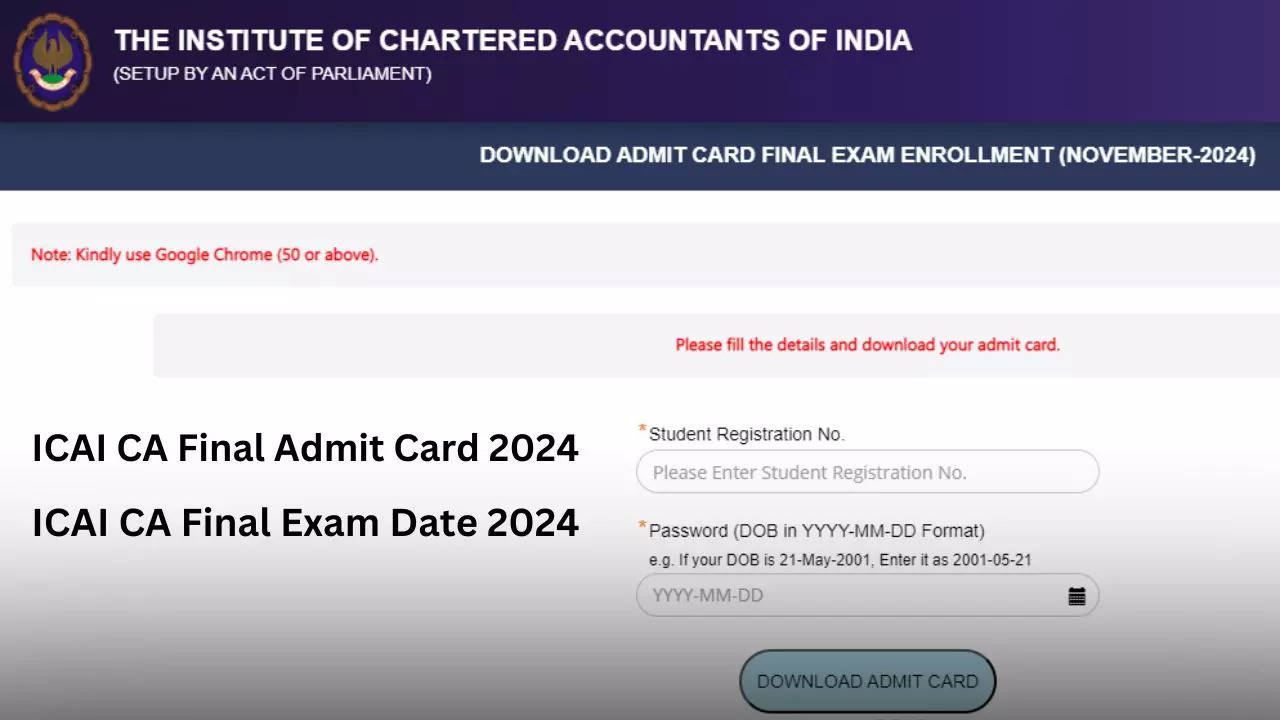 ICAI CA Final Admit Card 2024