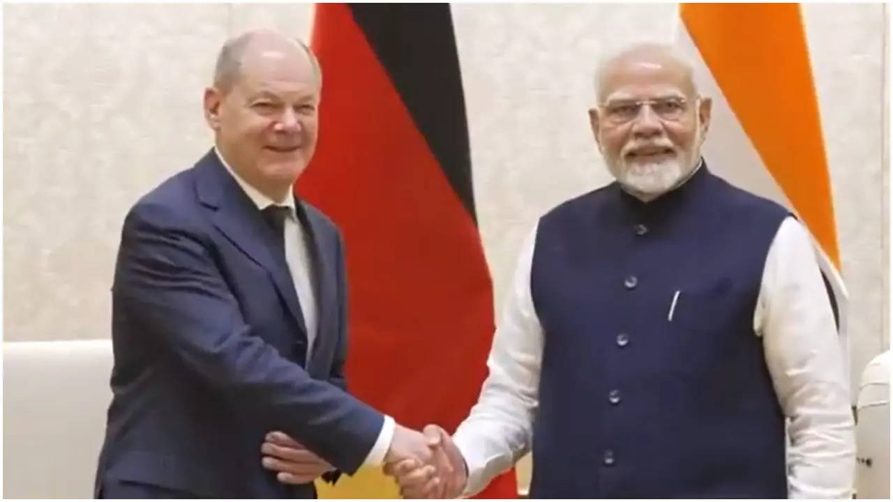 German Chancellor Olaf Scholz meets PM Narendra Modi