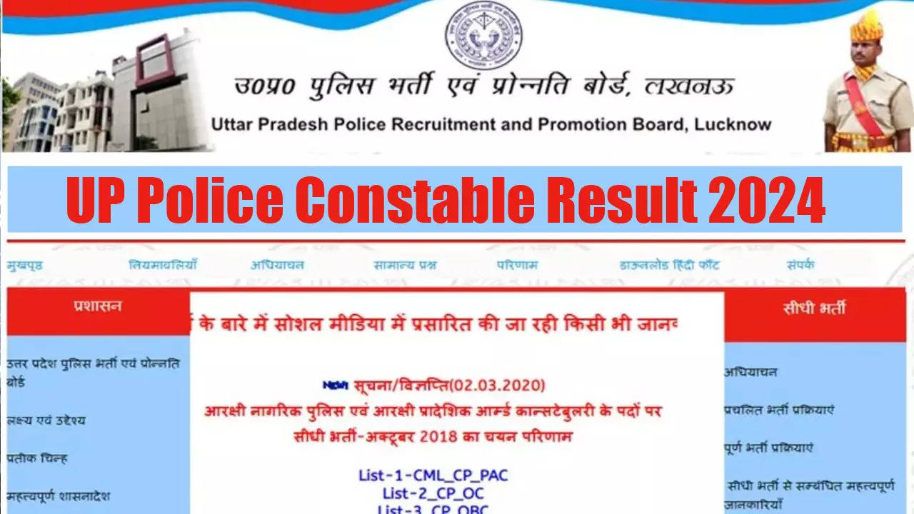 UP Police Constable Result 2024