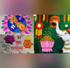 धनतेरस की सुबह आंगन में झटपट बनाएं ऐसी Simple रंगोली देखें Small Kalash Dhanteras की रंगोली डिजाइन फोटो