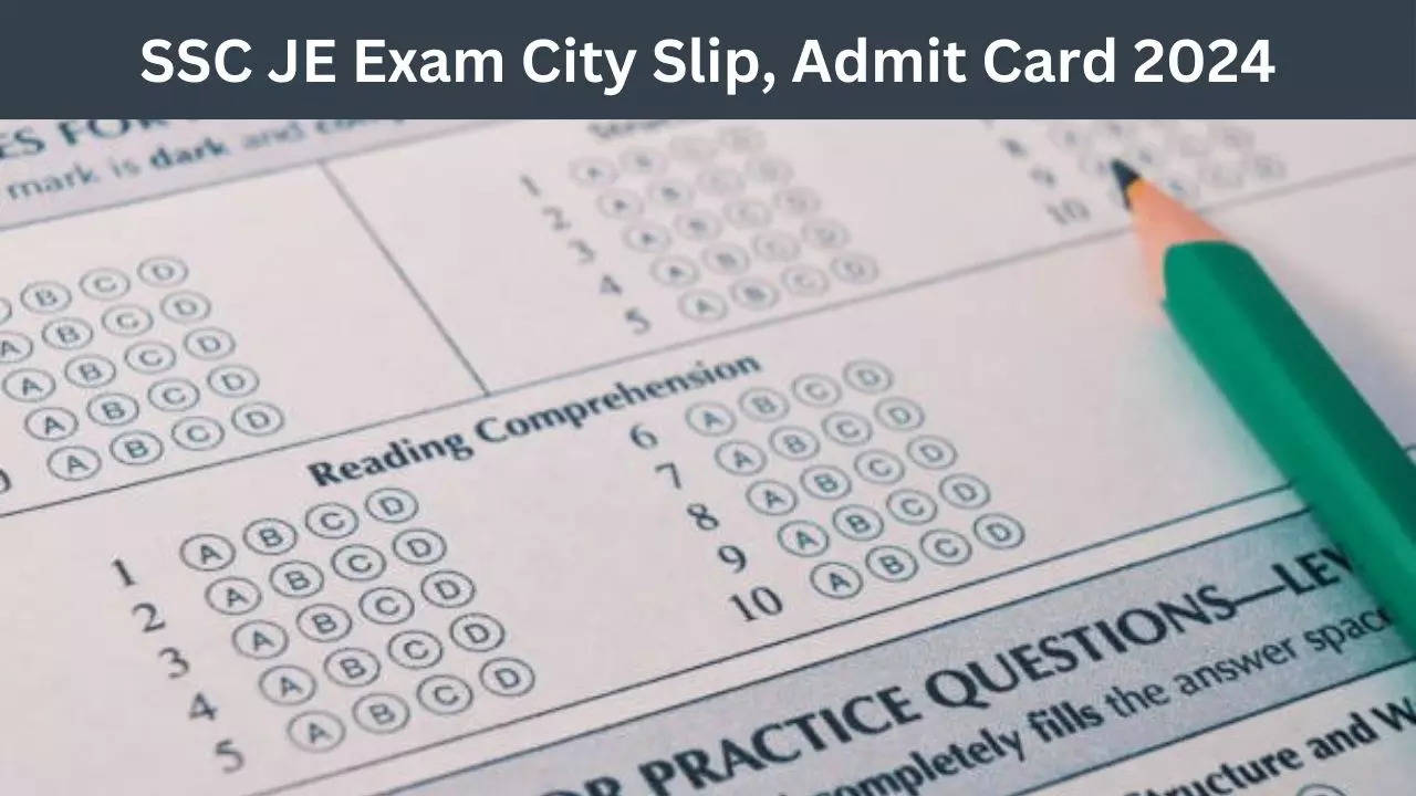 SSC JE Exam City Slip, Admit Card 2024