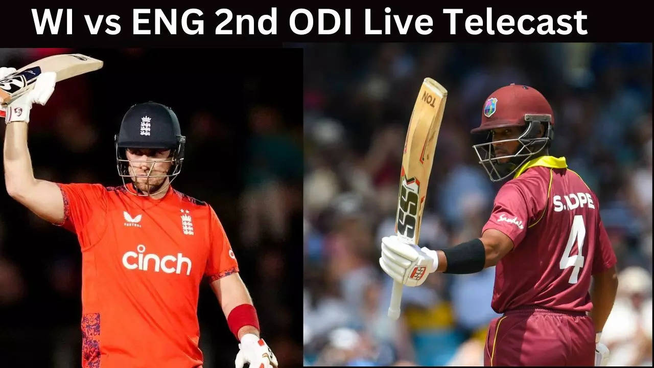 WI vs ENG 2nd ODI Live Telecast