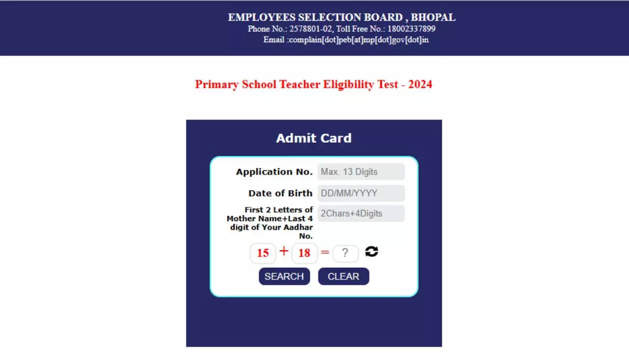 MP TET Admit Card 2024