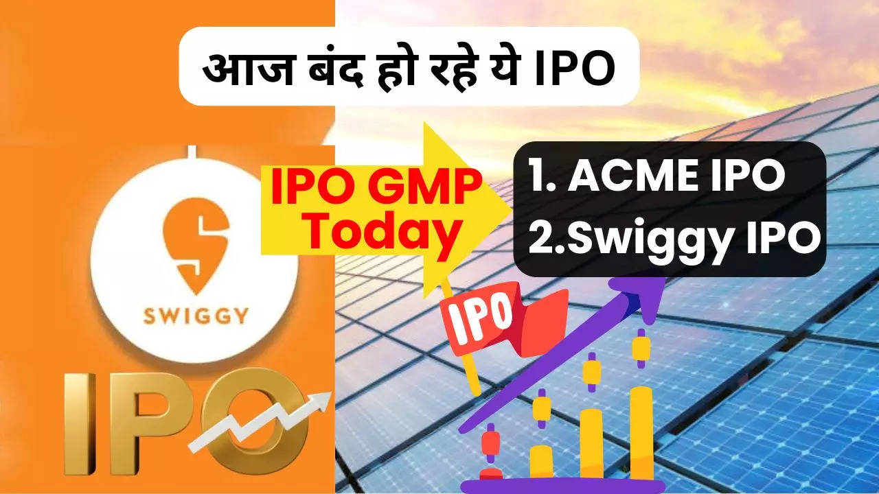 IPO GMP  Today,Swiggy IPO GMP VS ACME Solar IPO GMP