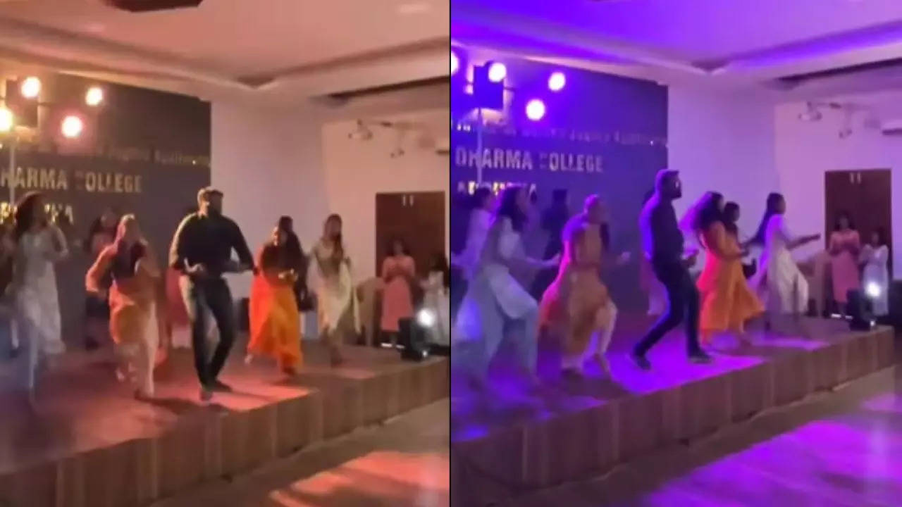 HOD dance in fresher party