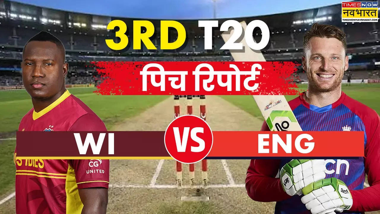 WI vs ENG 3rd T20 Pitch Report Today Match