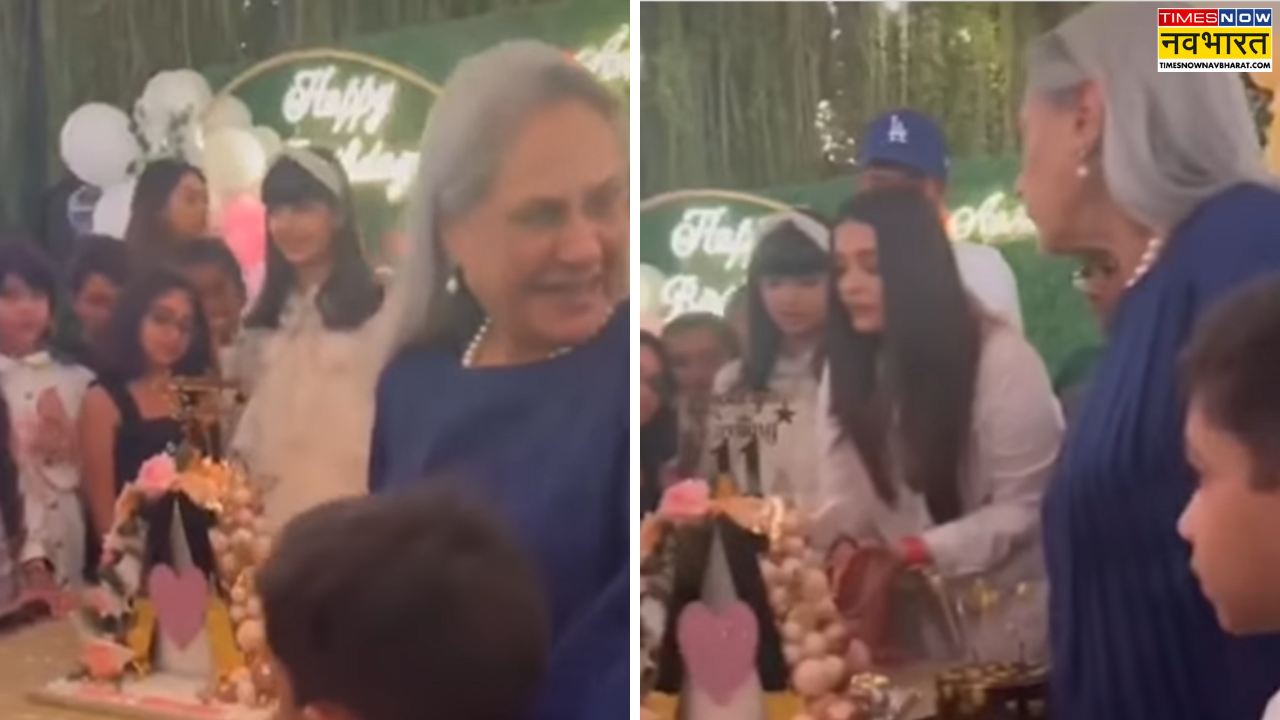 Jaya Bachchan and Aishwarya Rai in Aaradhya Bachchan