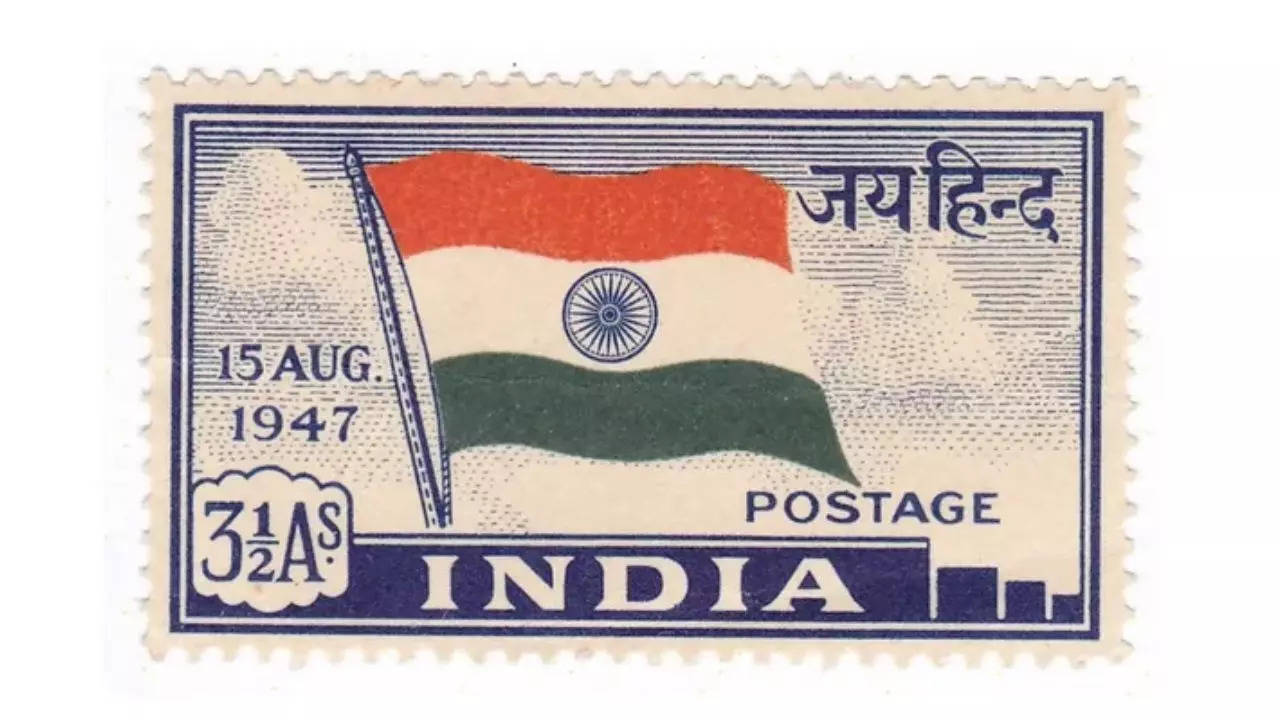 indias first postage stamp