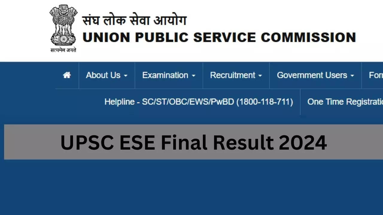 UPSC ESE Final Result 2024, UPSC ESE Result 2024